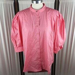 Lauren Ralph Lauren Silky Stretch Cotton Shirt, Women's, Pink, NWOT,‎ Size 10